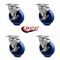 Service Caster 5 Inch Solid Polyurethane Wheel Swivel Top Plate Caster Set with Brake SCC SCC-20S514-SPUS-TLB-TP2-4 - alternate 5